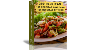 Capa/Mockup 300 RECEITAS SAIDÁVEIS:155 RECEITAS LOW CARB E 155 RECEITAS FITNESS