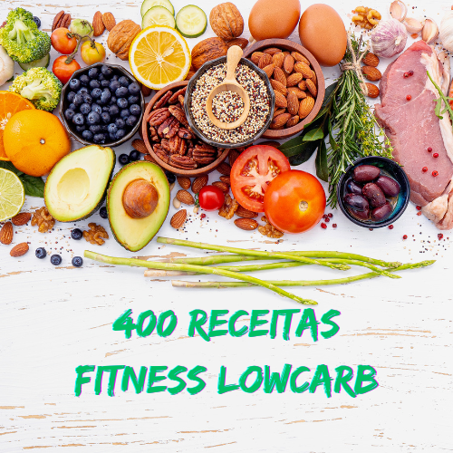 Capa do e-book 400 Receitas Fitness e Lowcarb